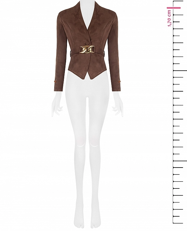 Chaqueta tipo blazer corta entallada en piel sint�tica DE RINASCIMENTO MODELO CFC0130677003 - 22307