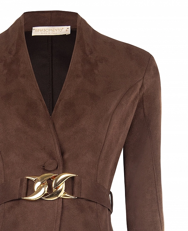 Chaqueta tipo blazer corta entallada en piel sint�tica DE RINASCIMENTO MODELO CFC0130677003 - 22308