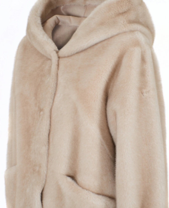 CHAQUETON DE PELO CON CAPUCHA