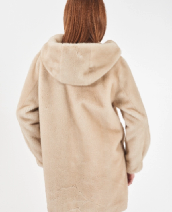 CHAQUETON DE PELO CON CAPUCHA - 20232