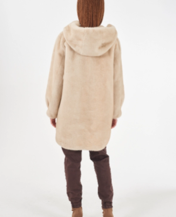 CHAQUETON DE PELO CON CAPUCHA - 20233