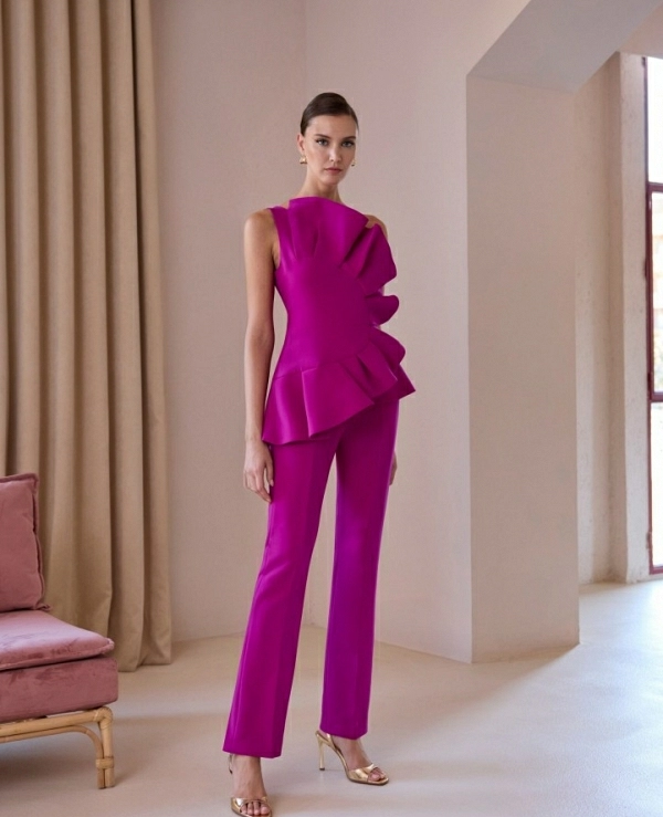 CONJ-TOP ABANICO PANTALON DE CARLA RUIZ MODELO 52561