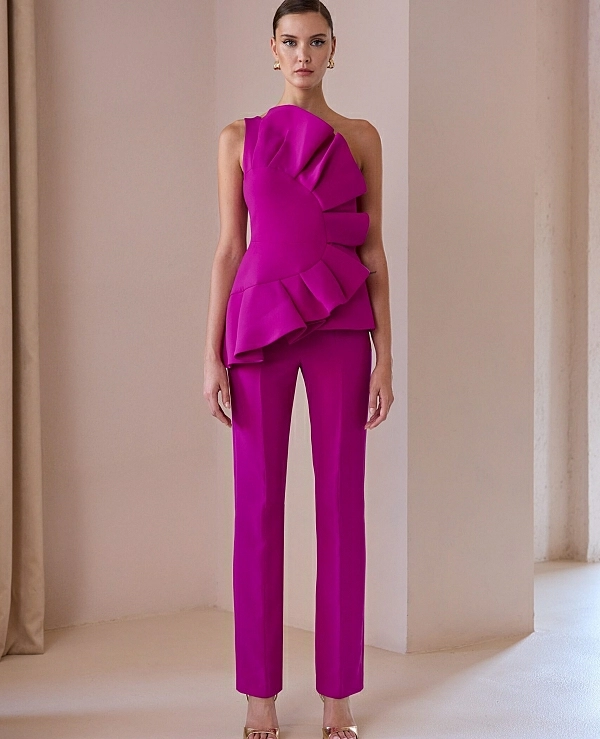 CONJ-TOP ABANICO PANTALON DE CARLA RUIZ MODELO 52561 - 21126