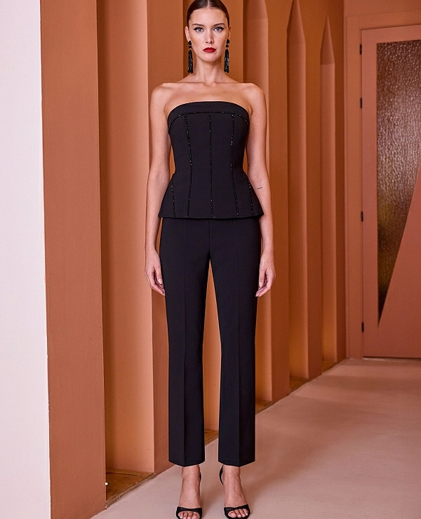 CONJ.TOP BRILLOS Y PANTAL�N MODELO 52559 DE CARLA RUIZ - 21075