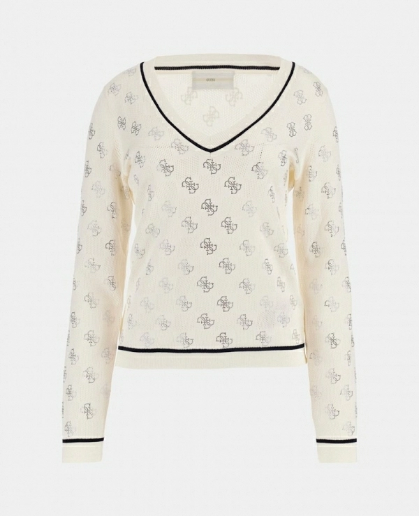 Jersey con logotipo con strass GUESS W4GR07Z3D60