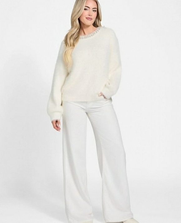 JERSEY CRUDO CON CUELLO DE BRILLIS MODELO DE GUESS w5bR58