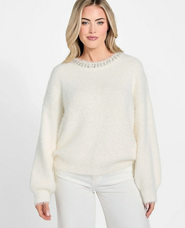 JERSEY CRUDO CON CUELLO DE BRILLIS MODELO DE GUESS w5bR58 - 20882