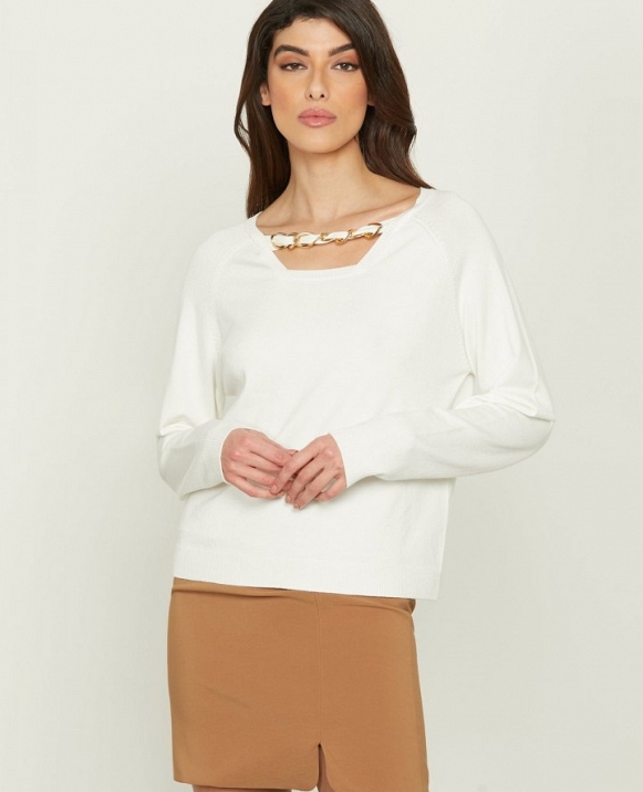 JERSEY CUELLO CON CADENA  DE RELISH MODELO IRENE