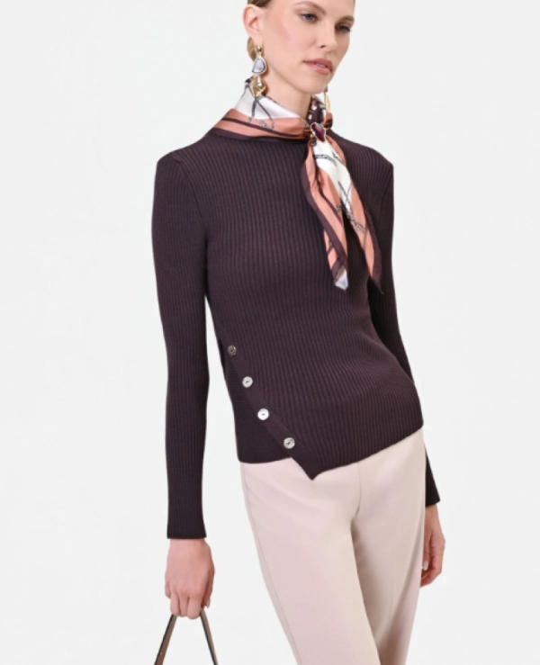 JERSEY DE CANAL� CUELLO HALTER Y ASIMETRICO  MODELO CFM0012322003