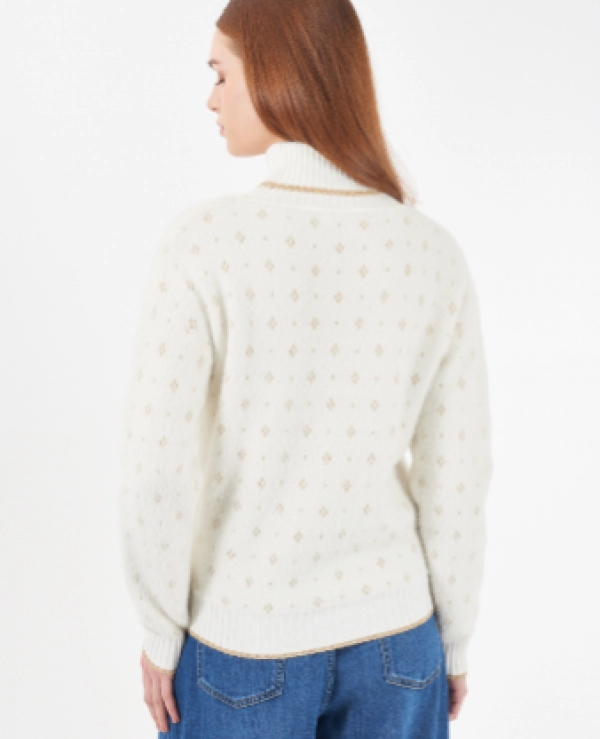 JERSEY DE CUELLO ALTO CON DIBUJITO DORADO - 20206