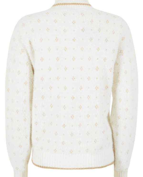 JERSEY DE CUELLO ALTO CON DIBUJITO DORADO - 20209