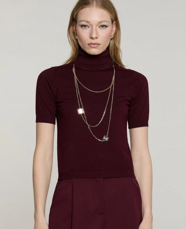 Jersey de cuello alto de manga corta FOREVER con collar con logo DE RELISH