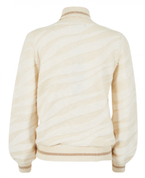 JERSEY DE CUELLO ALTO EN DOS TEJIDOS DE LANA - 20205