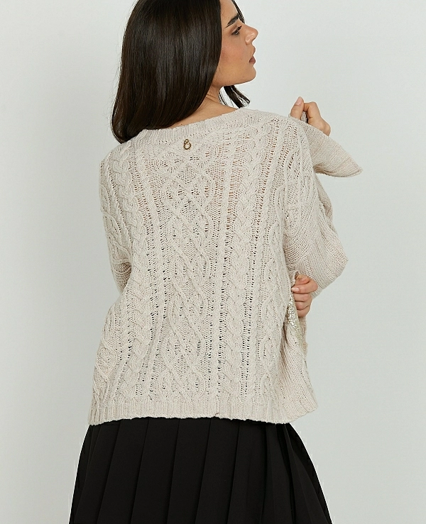 JERSEY DE RELISH oversize de manga larga PSYLLOS con confeccin trenzada  - 20419