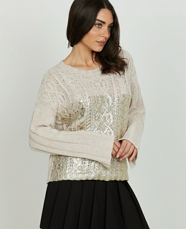 JERSEY DE RELISH oversize de manga larga PSYLLOS con confeccin trenzada  - 20420