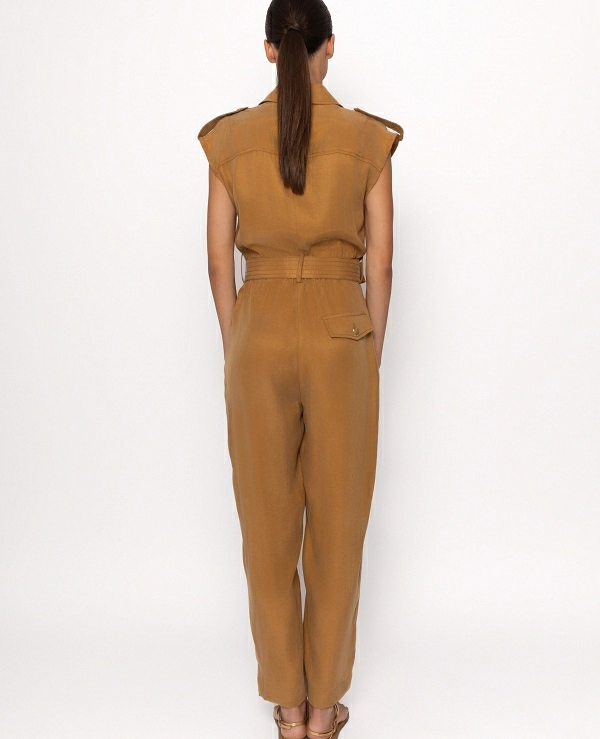 MONO CON CINTUR�N EN COLOR CAMEL - 21556