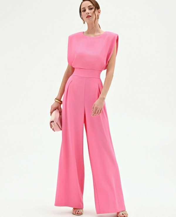 MONO ROSA CON PANTAL�N PALAZZO