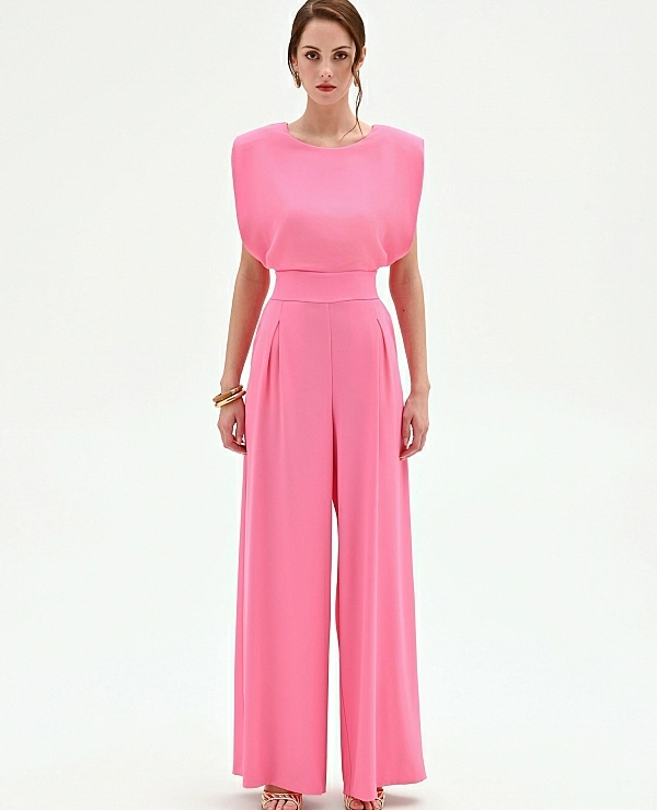 MONO ROSA CON PANTAL�N PALAZZO - 21520