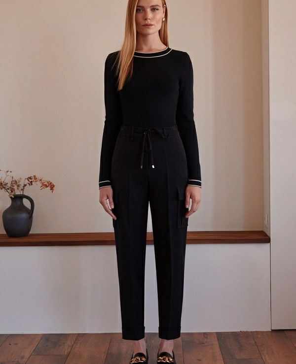 PANTALN CARGO NEGRO - 19965