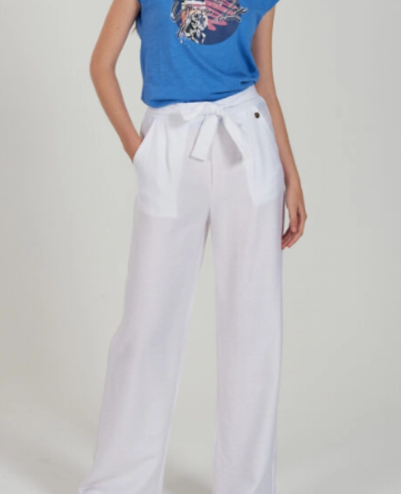 PANTALN EN NEGRO  TIPO PIJAMA ATADO A DELANTE
