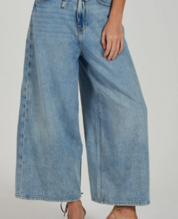 PANTALN JEANS CORTE  PALAZZO CON LYOCELL
