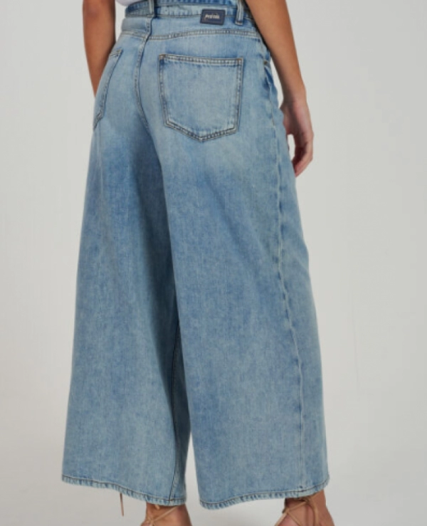 PANTALN JEANS CORTE  PALAZZO CON LYOCELL