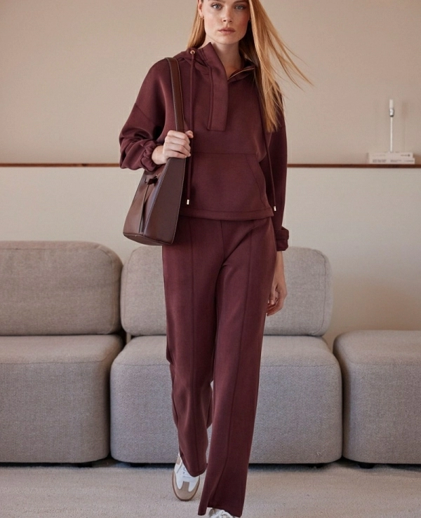 Pantaln TIPO ANTELINA EN COLOR GRANATE - 20705