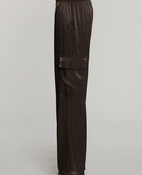 Pantalones de talle alto CITRA con el�stico y bolsillos de sat�n - 22165