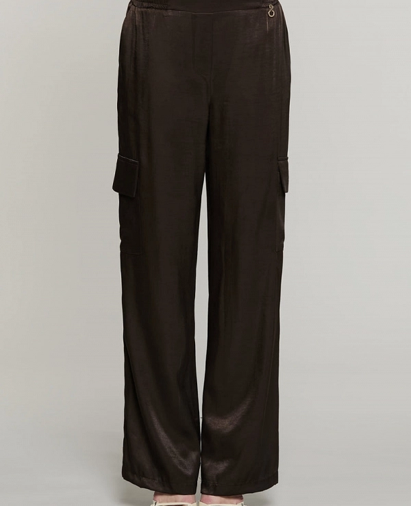 Pantalones de talle alto CITRA con el�stico y bolsillos de sat�n - 22166