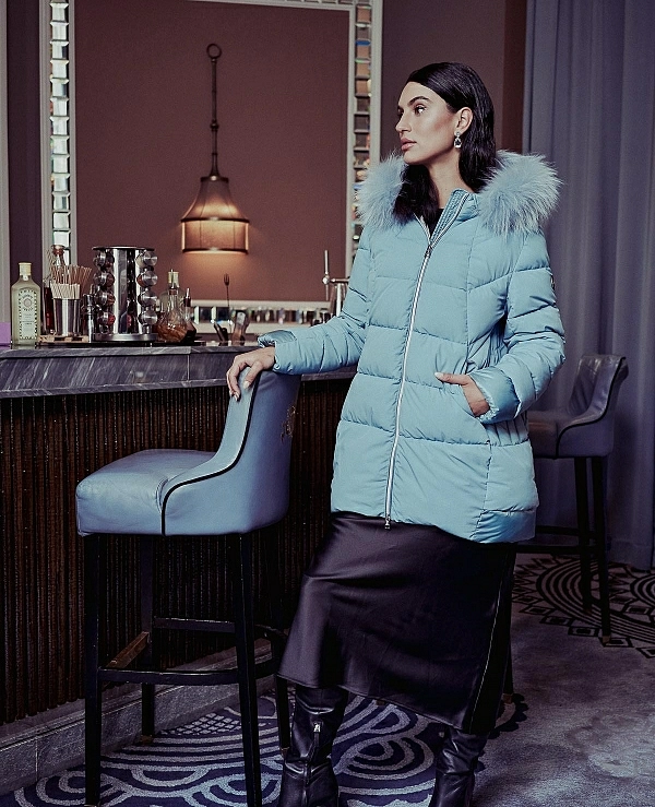 PLUMAS DE DONJAZ EN COLOR HIELO MODELO CLAUDIA - 20806