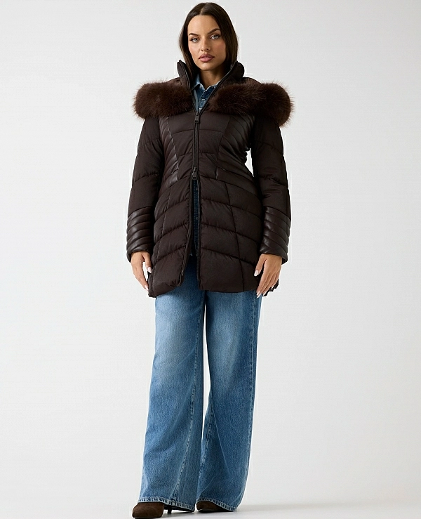 Plumfero con capucha de pelo sinttico DE GUESS MODELO W4BL61WGLZ0 - 20733