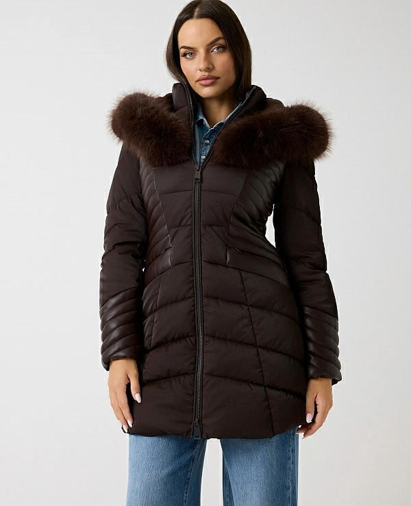 Plumfero con capucha de pelo sinttico DE GUESS MODELO W4BL61WGLZ0 - 20734