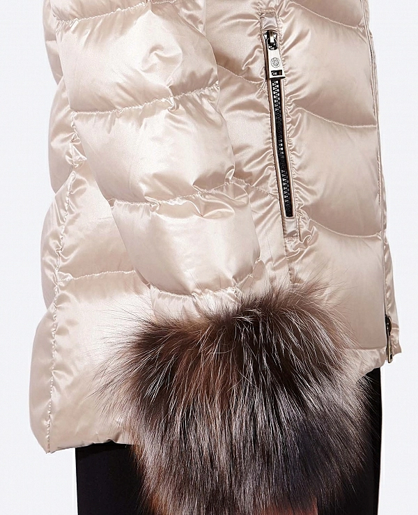 Plum�fero corto HENRY ARROWAY de mujer con pelo de mapache desmontable - 21070