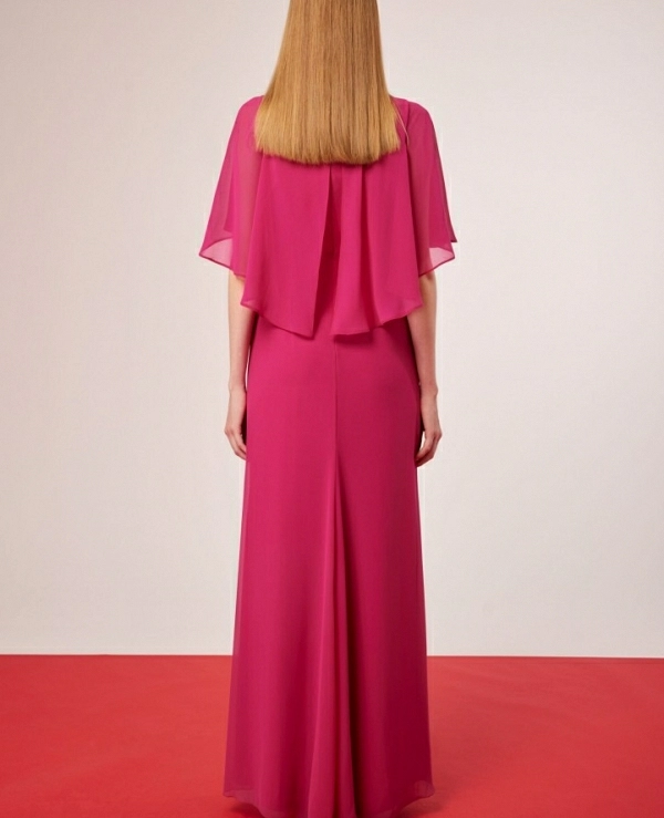Ref. 51633 VESTIDO MADRINA CAPITA COLOR FUCSIA DE CARLA RUIZ