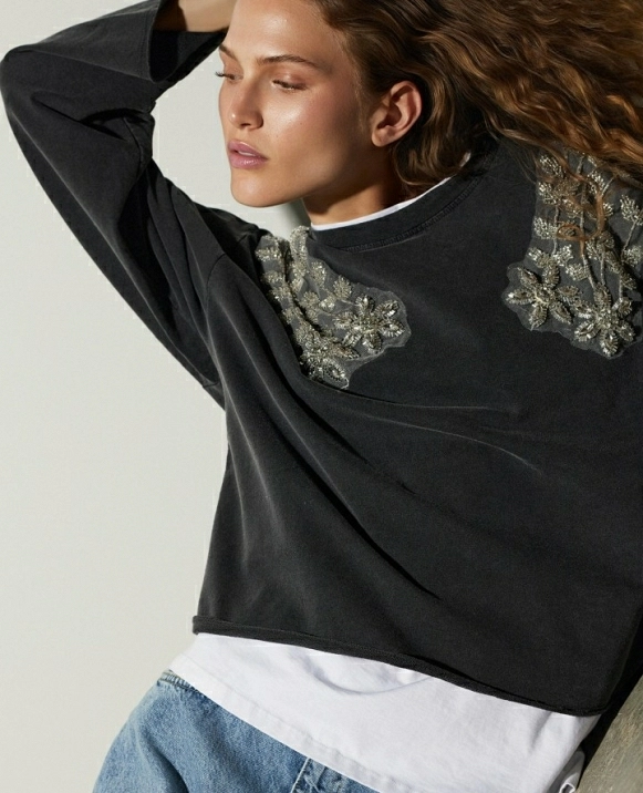 Sudadera con motivo en los hombros DE BSB MODELO 054-210046