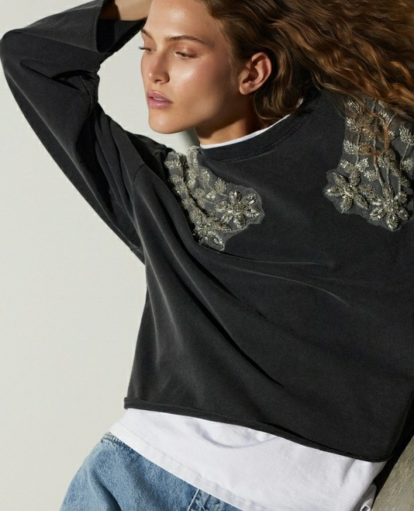 Sudadera con motivo en los hombros DE BSB MODELO 054-210046
