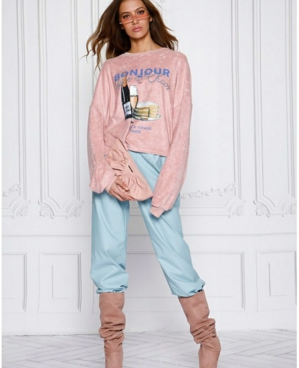 SUDADERA PEACE & CHAOS FELPA S21709 BON JOUR