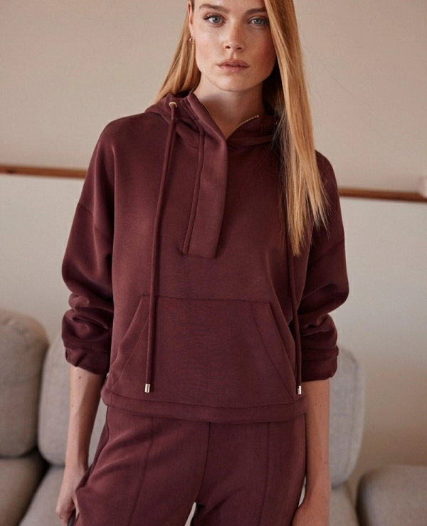 SUDADERA TIPO ANTELINA EN COLOR GRANATE - 20709