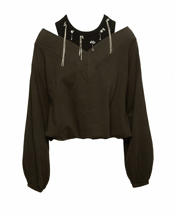 Sudadera V strass  054-210018 de bsb - 20783