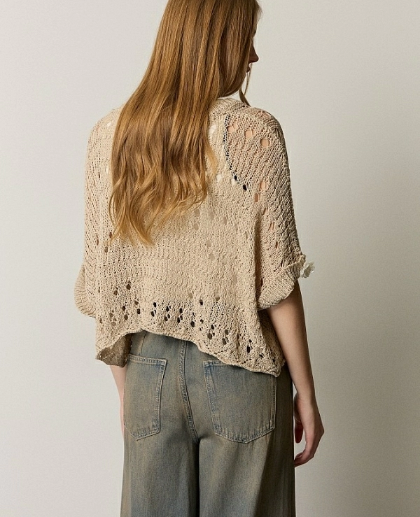 Su�ter de manga corta con calados de BSB MODELO 055-260009-17 - 21159