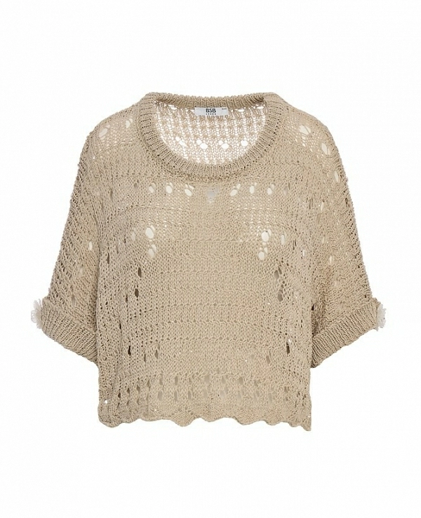 Su�ter de manga corta con calados de BSB MODELO 055-260009-17 - 21162