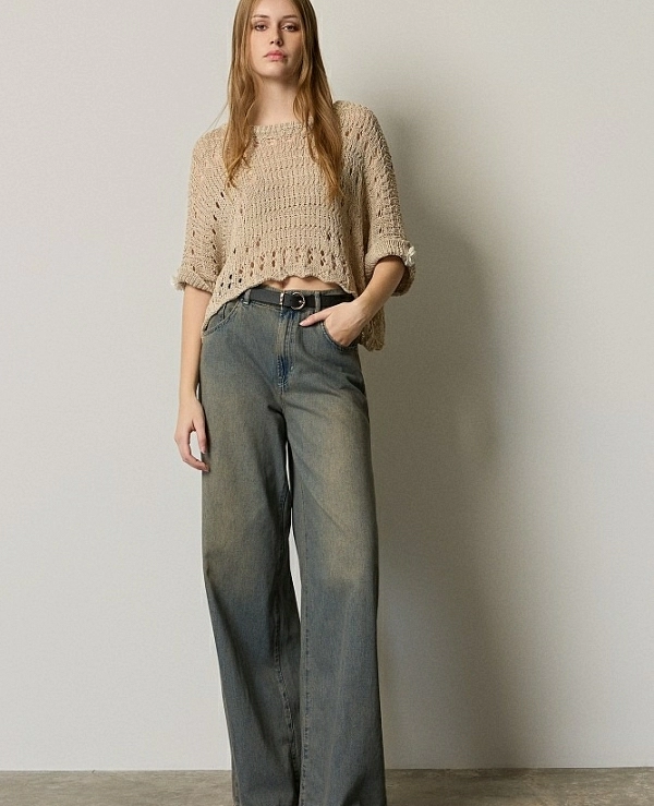 Su�ter de manga corta con calados de BSB MODELO 055-260009-17 - 21163