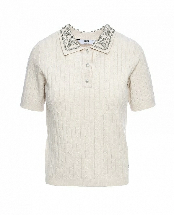 Su�ter de manga corta con pedrer�a DE BSB  055-260020 - 21175