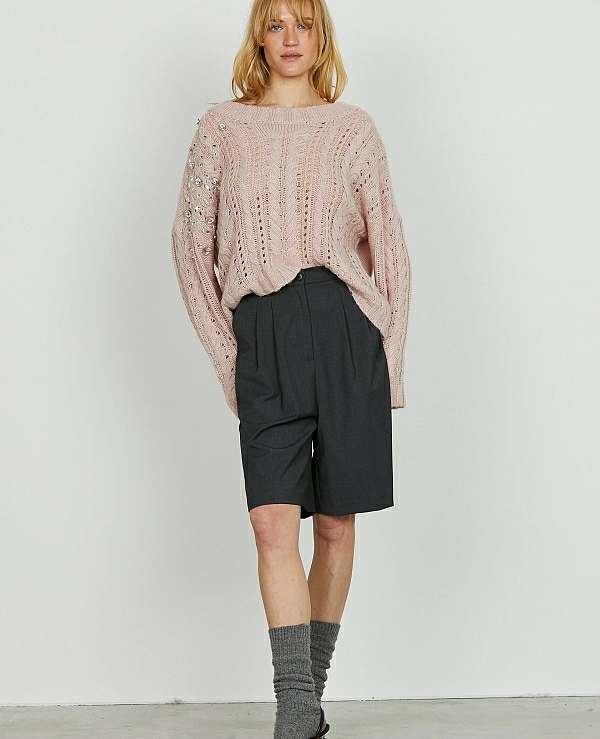 Suter de RELISH oversize de manga larga SERIFO con trenzado - 20412