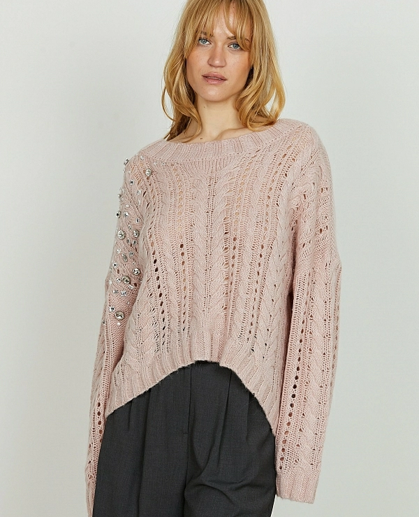 Suter de RELISH oversize de manga larga SERIFO con trenzado - 20416