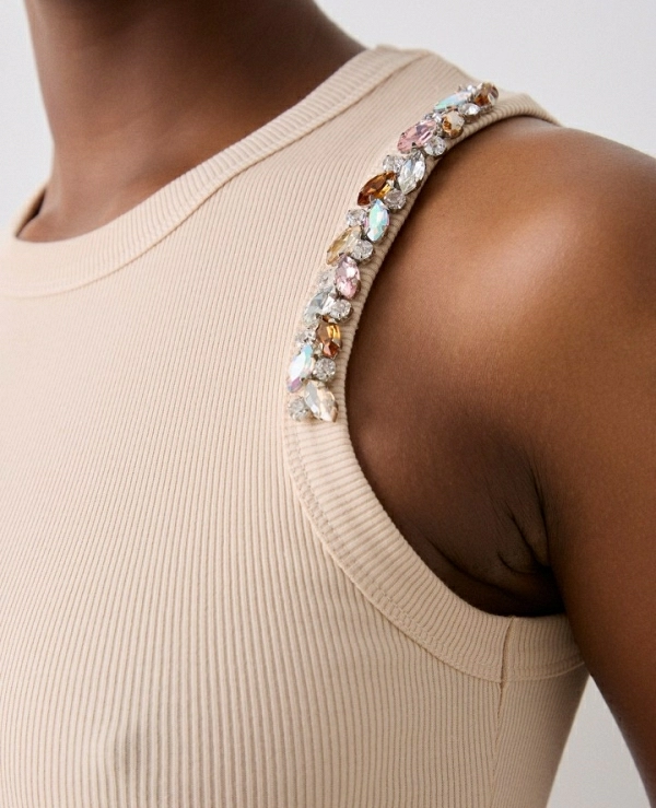 Top sin mangas canal strass DE BSB - 19394