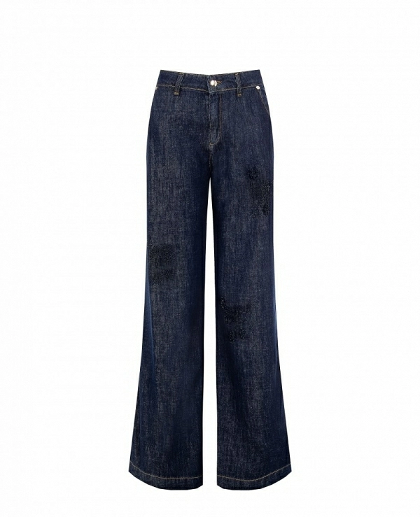 VAQUERO BORDADO EN AZUL