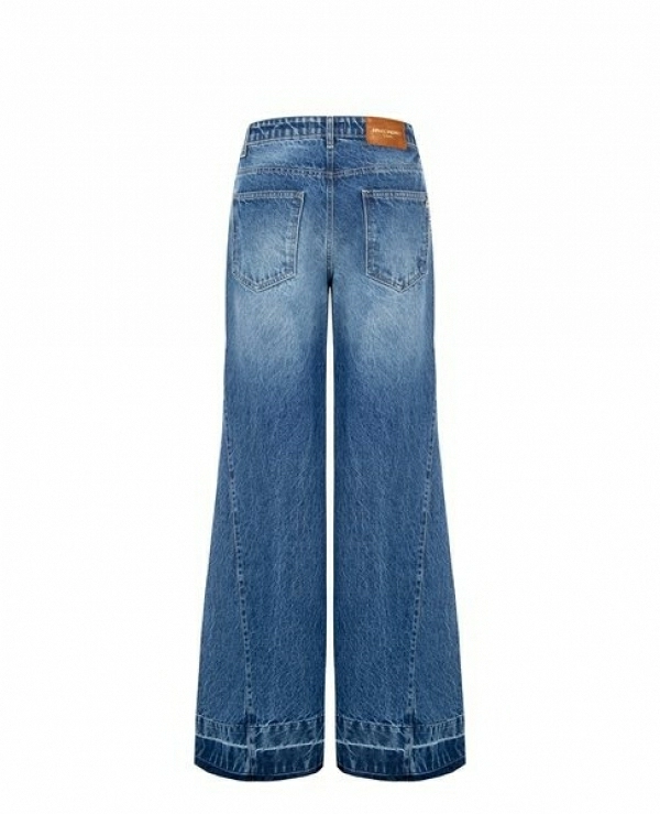 VAQUEROS ANCHOS CON VUELTA A CONTRASTE - 21544