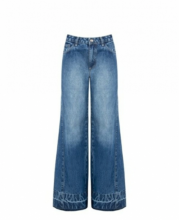 VAQUEROS ANCHOS CON VUELTA A CONTRASTE - 21545