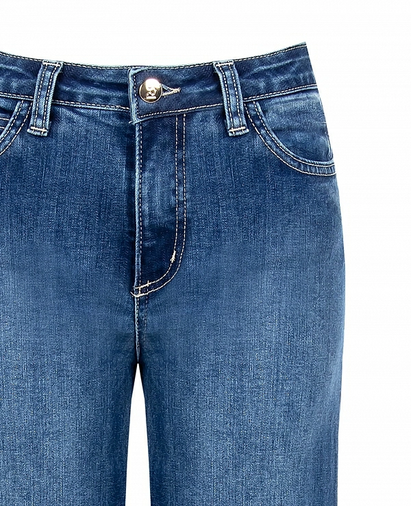 VAQUEROS ANCHOS CON VUELTA A CONTRASTE - 21547